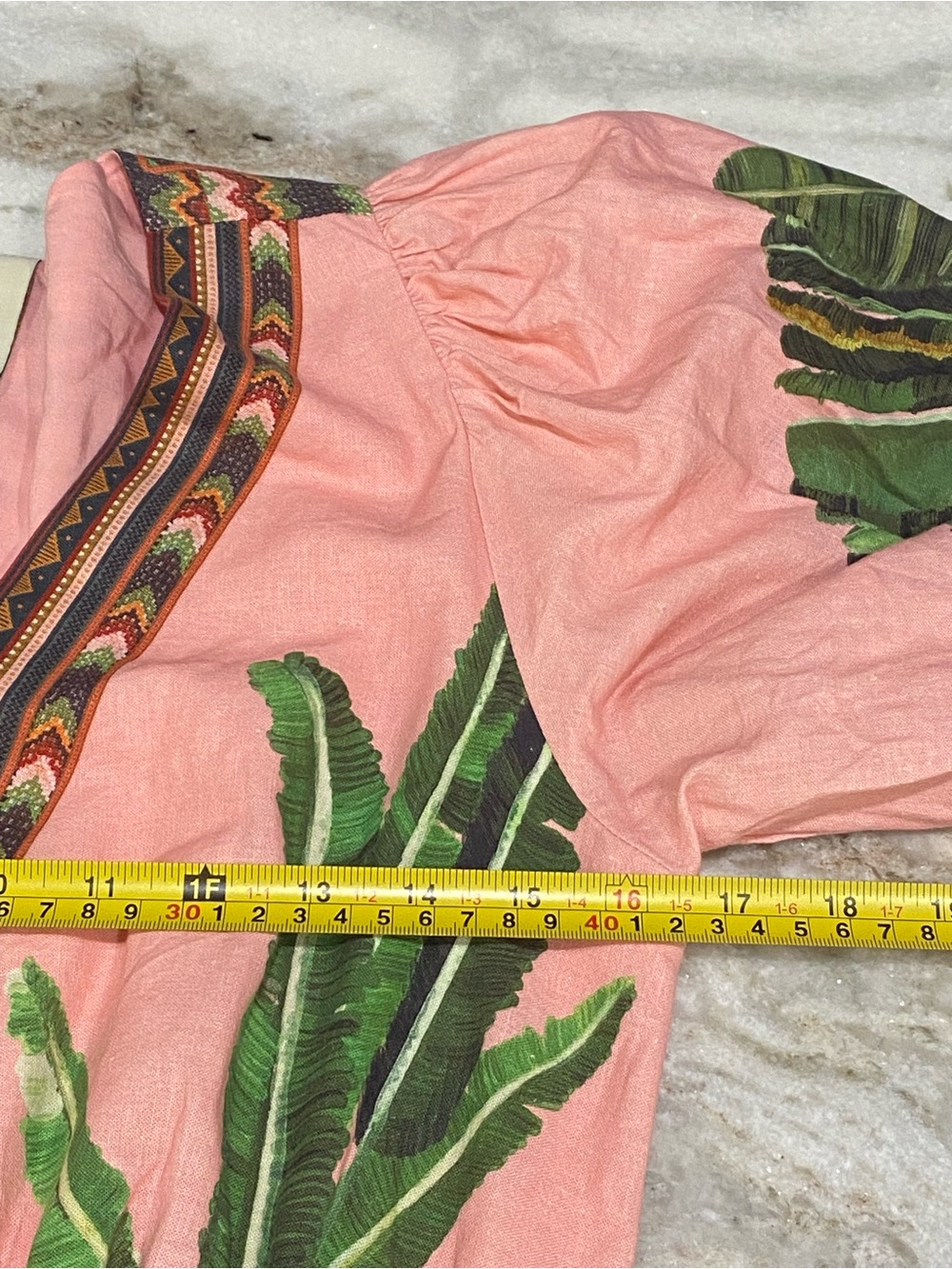 FARM RIO Amazonia Forest Linen Blend Tropical Maxi Dress S - Picture 14 of 16